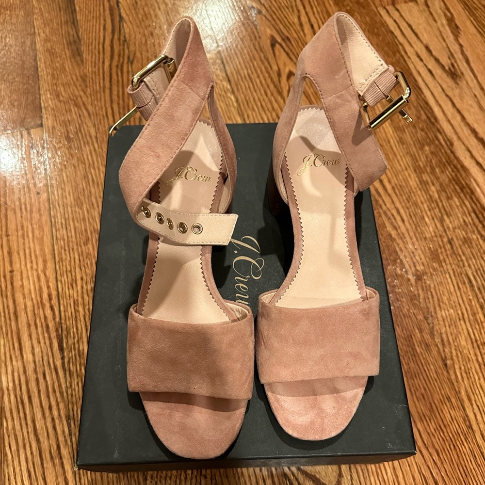 JCrew suede sandals